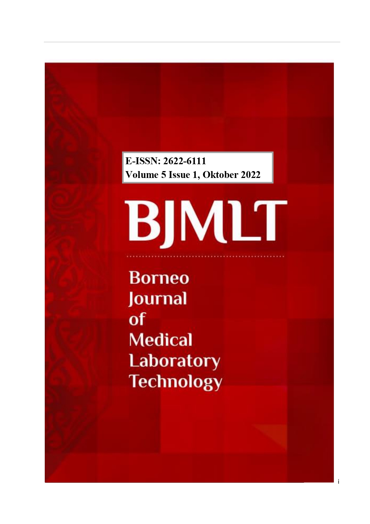 					View Vol. 5 No. 1 (2022): Borneo Journal of Medical Laboratory Technology
				