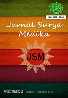 					View Vol. 5 No. 1 (2019): Jurnal Surya Medika (JSM)
				
