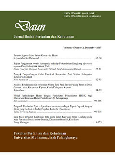 					View Vol. 3 No. 2 (2016): Daun: Jurnal Ilmiah Pertanian dan Kehutanan
				