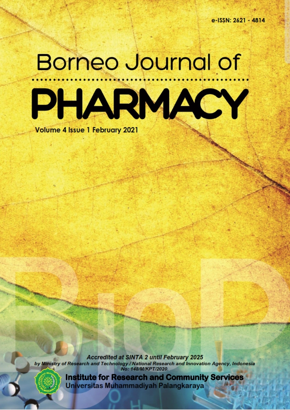					View Vol. 4 No. 1 (2021): Borneo Journal of Pharmacy
				