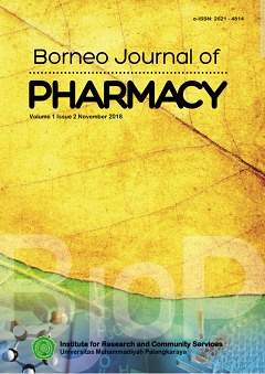 					View Vol. 1 No. 2 (2018): Borneo Journal of Pharmacy
				