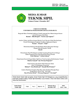 					View Vol. 6 No. 2 (2018): Media Ilmiah Teknik Sipil
				