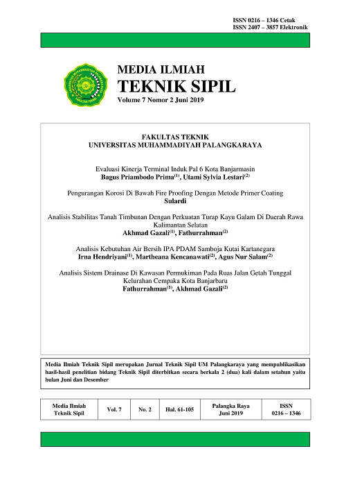 					View Vol. 7 No. 2 (2019): Media Ilmiah Teknik Sipil
				